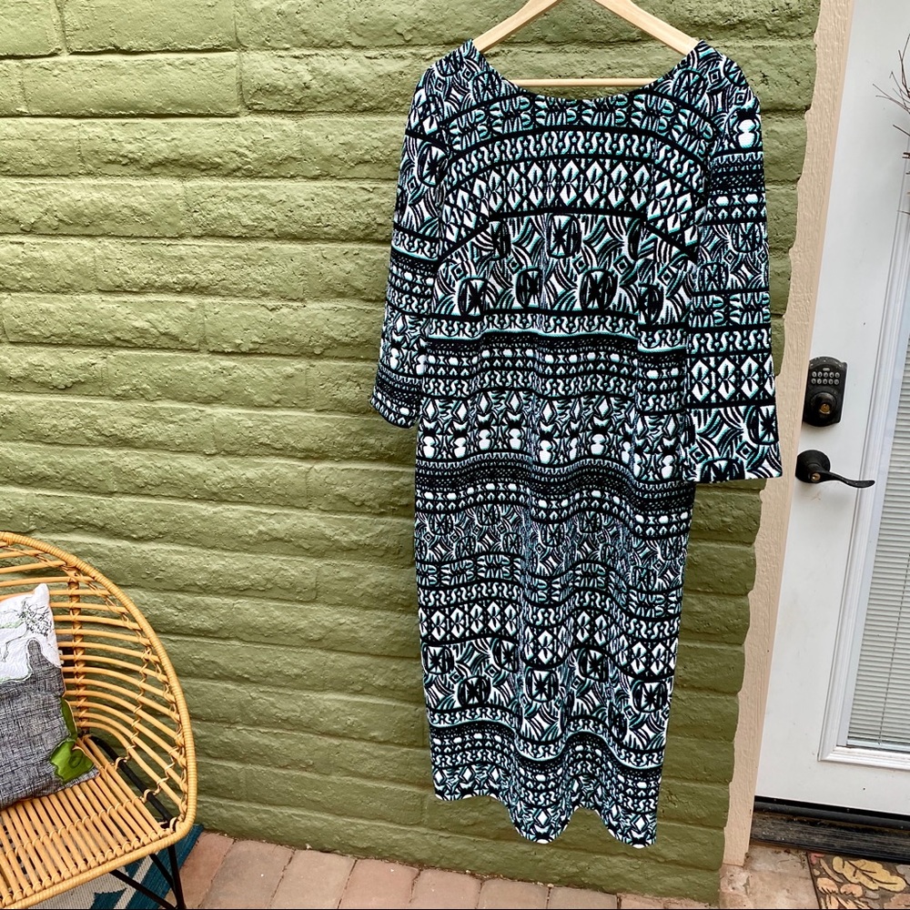 Patterned Fitted Dress